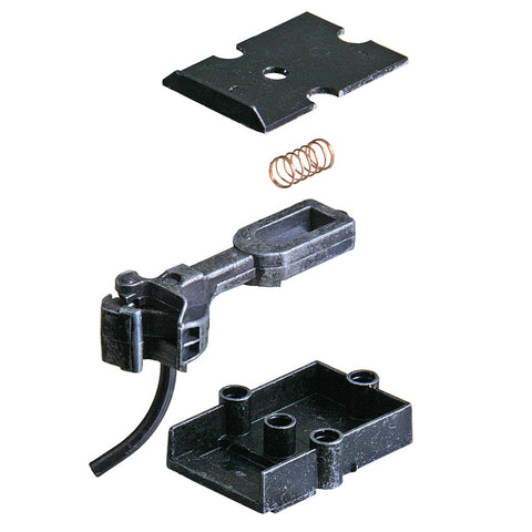 KD-742 - #742 Medium Overset Shank Metal Coupler with Plastic Draft Gear Box - Black 2pr (O Scale)