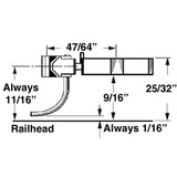 KD-801 - #801 Medium Centerset Plastic Couplers with Plastic Gearboxes - Boxcar Red (O Scale)