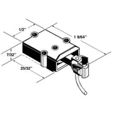 KD-804 - #804 Medium Centerset Shank Plastic Coupler with Plastic Draft Gear Box - Black 1pr (O Scale)