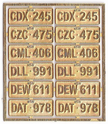 KRM-7001CD - NSW Vehicle Number Plates - Set C - D (7mm Scale)