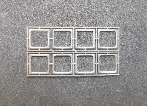 KRM-HO040 - Beclawat Windows - Backings for 8.4mm x 8.1 mm - 8pc (HO Scale)