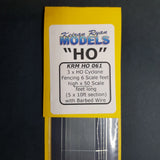 KRM-HO061 - Cyclone Fencing with Barbed Wire (HO Scale)