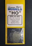 KRM-HO062 - Cyclone Fencing Small Gates with Barbed Wire - 8pc (HO Scale)