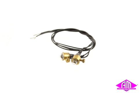 Brass Cased Tail Lights with Screw 2pc L-776