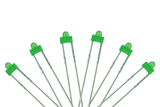 DCC Concepts LED-GRD - Panel Dot Type - 1.8mm (w/Resistors) - Green (6 Pack)