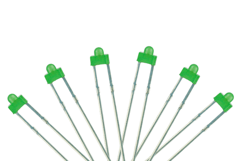 DCC Concepts LED-GRD - Panel Dot Type - 1.8mm (w/Resistors) - Green (6 Pack)