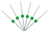 DCC Concepts LED-GRM - Mini Butterfly Type - 1.6mm (w/Resistors) - Green (6 Pack)