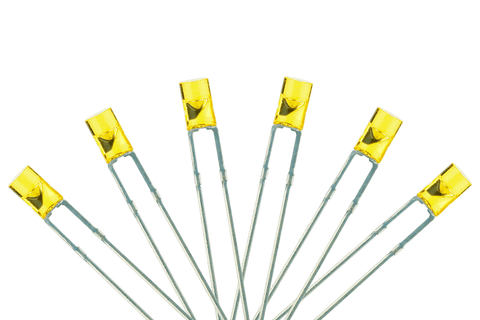 DCC Concepts LED-PWF3 - Flat Front Type - 3mm (w/Resistors) - Prototype White (6 Pack)