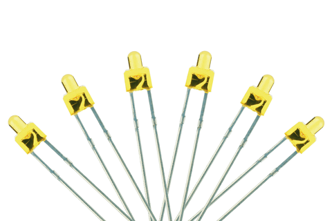 DCC Concepts LED-PWT - Tower Type - 2mm (w/Resistors) - Prototype White (6 Pack)