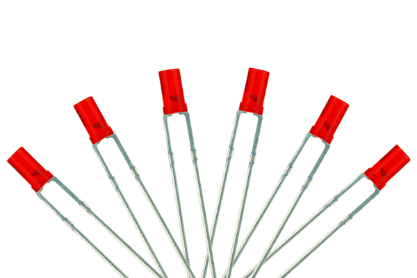 DCC Concepts LED-RDF3 - Flat Front Type - 3mm (w/Resistors) - Signal R ...