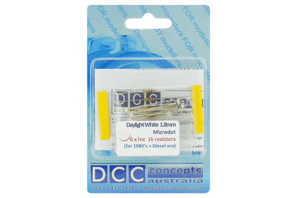 DCC Concepts LED-SWD - Panel Dot Type - 1.8mm (w/Resistors) - Daylight ...
