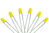 DCC Concepts LED-YL3 - T1 Type - 3mm (w/Resistors) - Yellow (6 Pack)