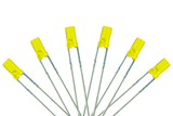 DCC Concepts LED-YLF3 - Flat Front Type - 3mm (w/Resistors) Signal Yellow (6 Pack)