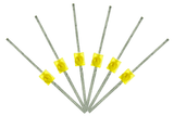DCC Concepts LED-YLM - Mini Butterfly Type - 1.6mm (w/Resistors) - Yellow (6 Pack)
