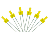 DCC Concepts LED-YLT - Tower Type - 2mm (w/Resistors) Yellow (6 Pack)