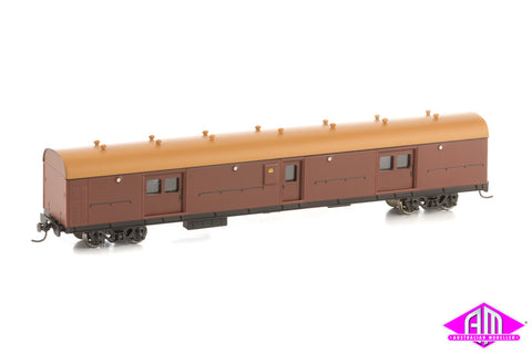 LHY Passenger Brake Van 1617 Deep Indian Red with Navy Roof