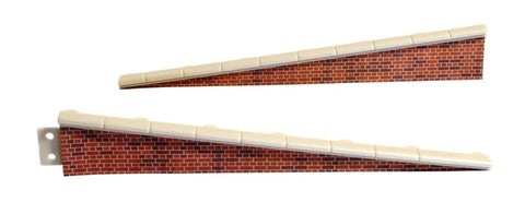 Peco - LK-66 - Platform Edging Ramp (2 pairs) - Brick (HO Scale)