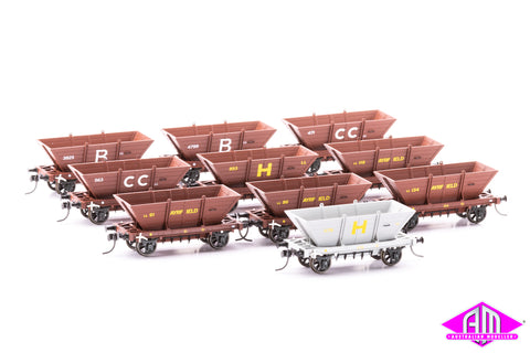 4 WHEEL ‘LL’ STEEL FRAME COAL HOPPERS, Mixed 10 pack LL06