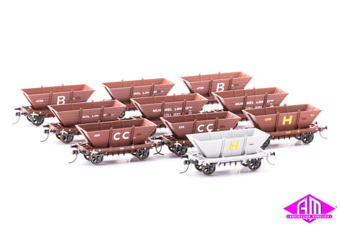 4 WHEEL ‘LL’ STEEL FRAME COAL HOPPERS, Mixed 10 pack LL07