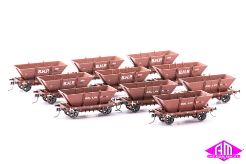 4 WHEEL ‘LL’ STEEL FRAME COAL HOPPERS, Mixed 10 pack LL10