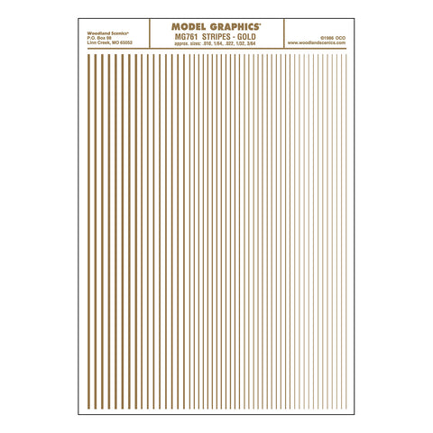 MG761 - Dry Transfer Stripes - Gold