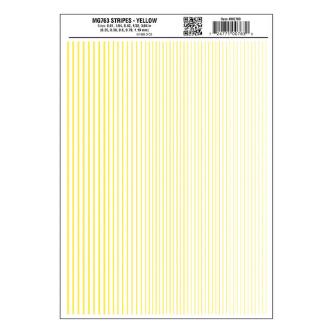 MG763 - Dry Transfer Stripes - Yellow