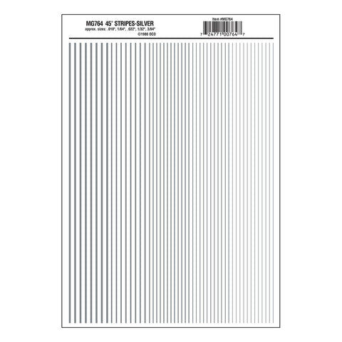 MG764 - Dry Transfer Stripes - Silver