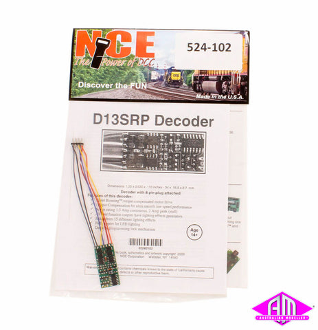 NCE - D13SRP Decoder Silent Run 8 pn NMRA