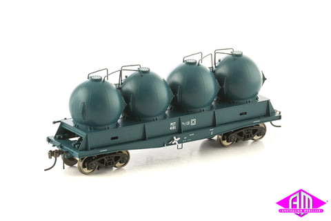 Fishbelly Underframe Wagon, PCT Cement Hopper, PTC Blue - 4 Car Pack NCH-38
