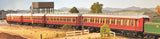 NCR - 4 Passenger Car Set - Red & Cream - WEATHERED (HO Scale)