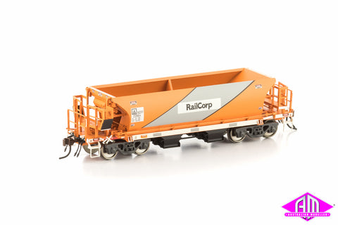 NDFF Ballast Hopper RailCorp orange and silver 4 car pack NBH-13