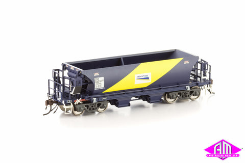 NDFF Ballast Hopper FreightRail blue & yellow 4 car pack NBH-7
