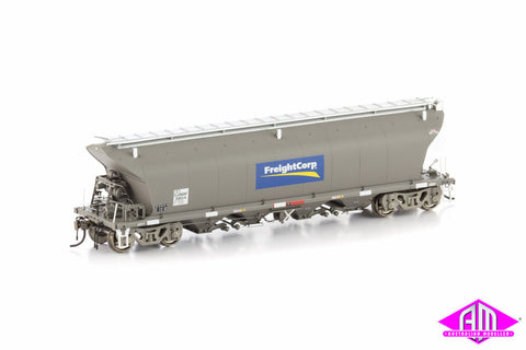 NGKF Grain Hopper, FreightCorp Wagon Grime with FC Logos and Ground Operated Lids - 4 Car Pack NGH-11