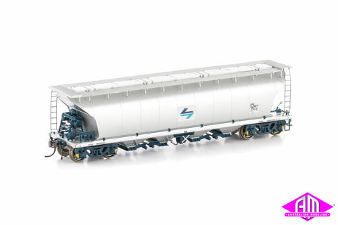 WTY Grain Hopper, PTC Blue/Silver with Black/Blue L7 and Roofwalks - 4 Car Pack NGH-2