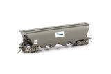 NGPF Grain Hopper, with Roofwalks - Wagon Grime with White Freight Rail Grain Logos - 4 Car Pack NGH-22