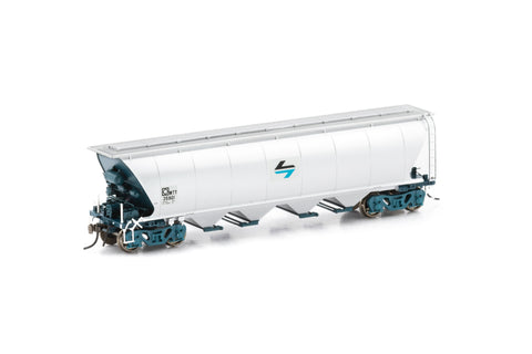 WTY Grain Hopper, with Roofwalks - PTC Blue/Silver with Black/Blue L7 Logos - 4 Car Pack NGH-40