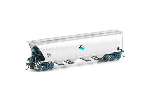 WTY Grain Hopper, with Roofwalks - PTC Blue/Silver with Black/Blue L7 Logos - 4 Car Pack NGH-41
