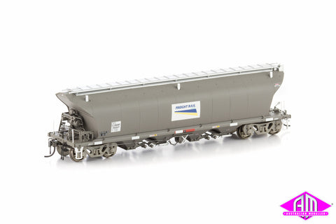 NGKF Grain Hopper, Freight Rail Wagon Grime with FR Logos and Ground Operated Lids - 4 Car Pack NGH-10