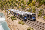 Tangara 4 car set, Cityrail Blue/Yellow Livery With L7 Sydney 2000 T83 (Hornsby) NPS-57 HO Scale