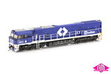 NR Class locomotive NR57 Seatrain with large side numbers - Blue & White (NR-8) HO Scale