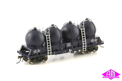 Fishbelly Underframe Wagon, L Locomotive Sand Wagon, Freight Rail Blue - 4 Car Pack NSH-2