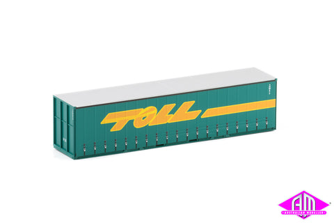 40' Curtain Side Container TOLL Green twin pack 40CS-14