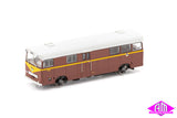 NSWGR Pay-Bus FP9, Indian Red with Large Black & Blue L7 PB-6 HO Scale