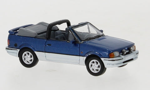 PCX870157 - Ford Escort IV Convertible - Metallic Blue/Silver (HO Scale)