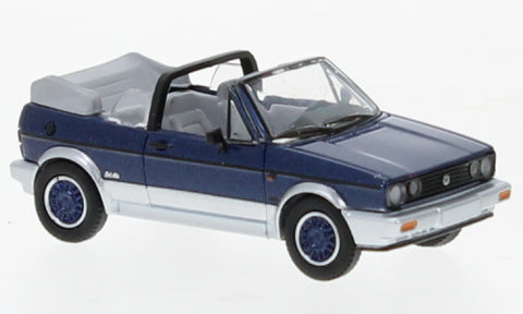PCX870311 - VW Golf I Convertible Bel-Air 1991 - Metallic Dark Blue/Silver (HO Scale)