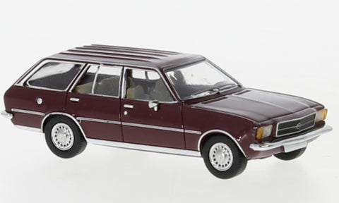 PCX870400 - Opel Rekord D Caravan - Dark Red - 1972 (HO Scale)