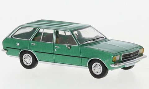 PCX870401 - Opel Rekord D Caravan - Metallic Green - 1972 (HO Scale)