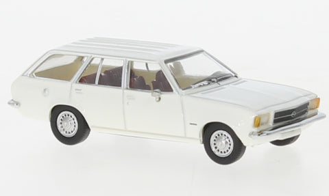 PCX870402 - Opel Rekord D Caravan - White - 1972 (HO Scale)