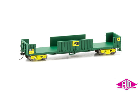 Powerline - AKBX Slab Steel Bogie Open Wagon (No Doors) #AKBX 529E AN Green (HO Scale)