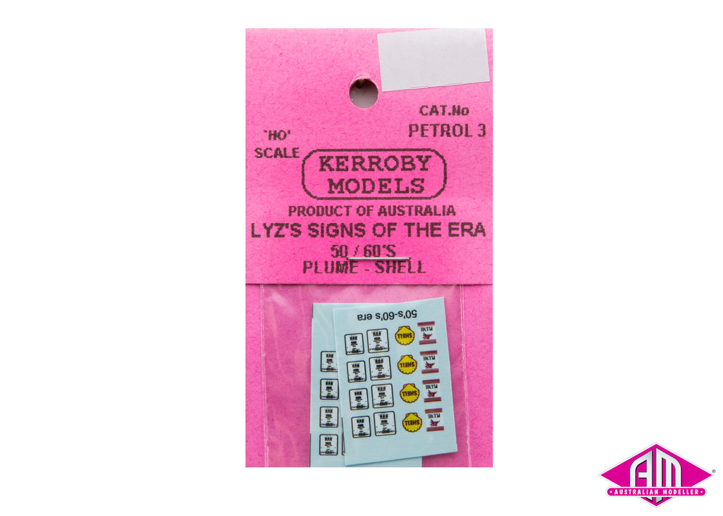 KM-Petrol3 - Lyz's Signs of the Era - 50/60's Plume Shell (HO Scale ...